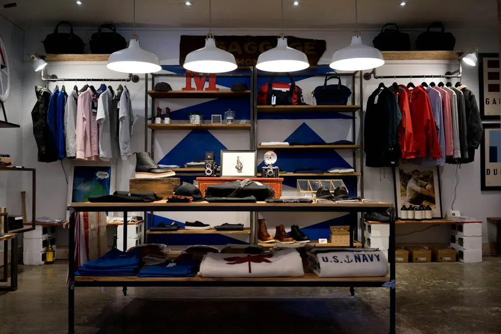 Interior de una tienda de ropa. Fotografía ilustrativa.