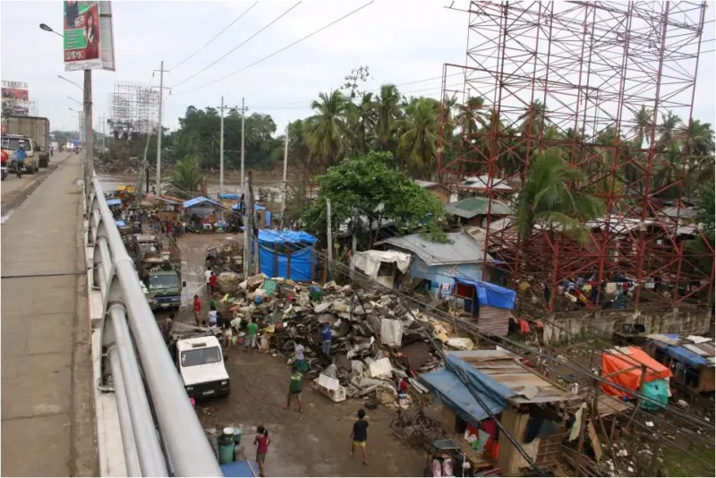 The aftermath of Typhoon Sendong in the Philippines.