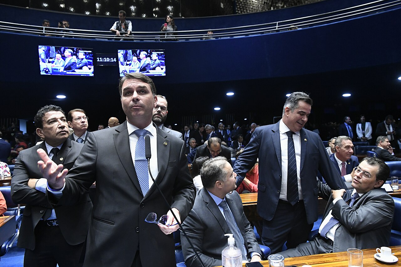 Plenário do Senado Federal durante terceira reunião preparatória destinada à eleição e posse dos 1º e 2º vice-presidentes; 1º, 2º, 3º e 4º secretários; e 1º,…