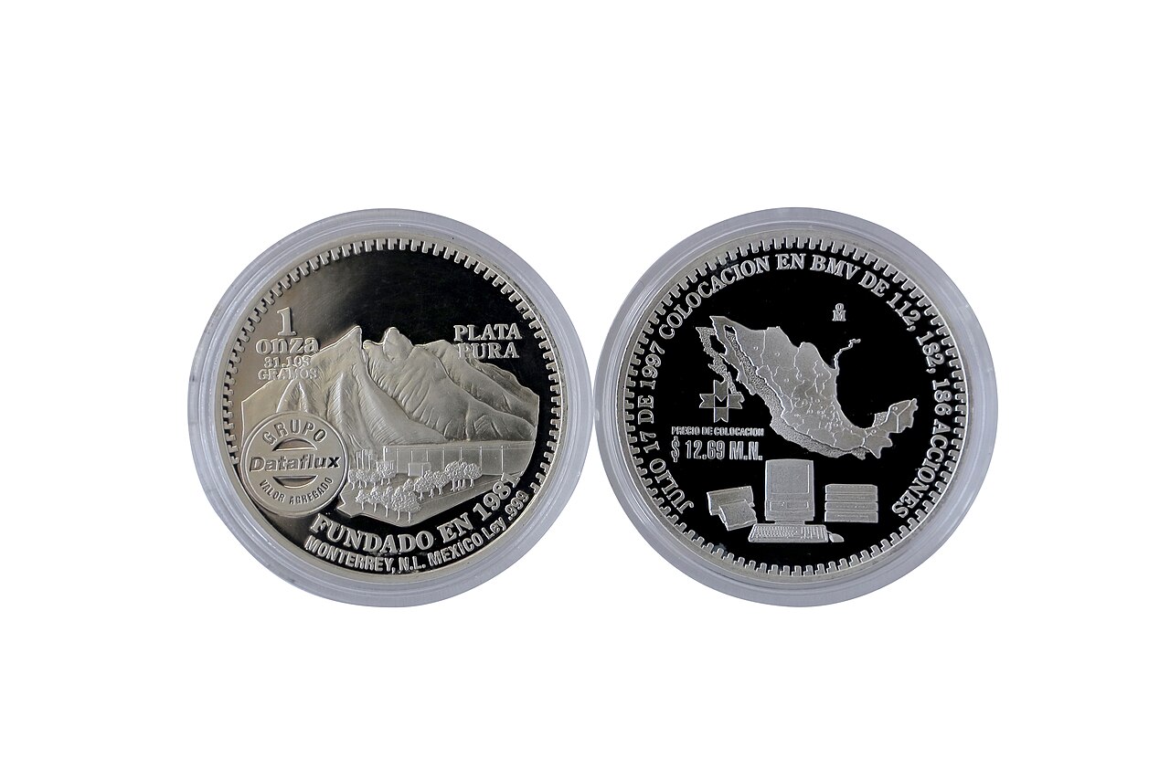 Moneda de la Bolsa Mexicana de Valores de la empresa Dataflux.
